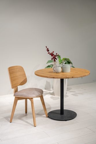Tavolo da bistrot contemporaneo - Meubles des Carpates - in metallo / in legno massiccio / in rovere