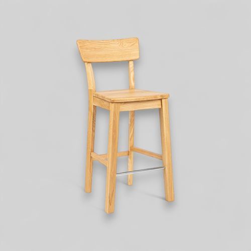 Sgabello da bar contemporaneo - URBANO - Meubles des Carpates - in legno / in metallo / con supporto in legno