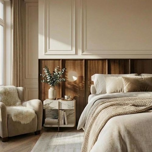 Testiera per letto matrimoniale - WALLWOOD DESIGN DROIT BORDS CREUX - Studio Gazelles - per letto singolo / contemporanea / in legno