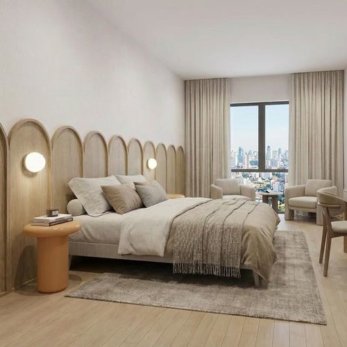 Testiera per letto matrimoniale - WALLWOOD COURBE - Studio Gazelles - per letto singolo / contemporanea / in legno
