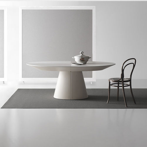 Tavolo contemporaneo - ADAGIO - BAULINE - in legno / con supporto in legno / ovale