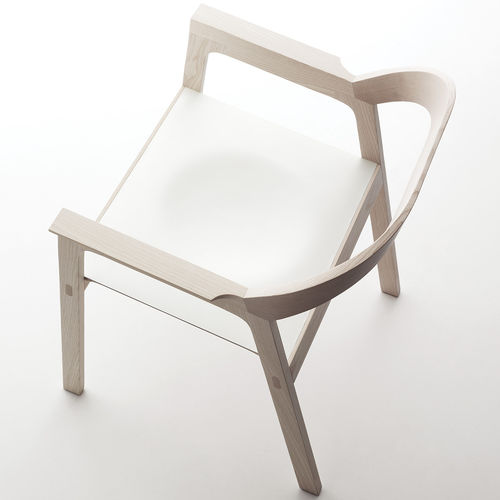 Sedia contemporanea - DIADE - BAULINE - da interno / in pelle / in frassino