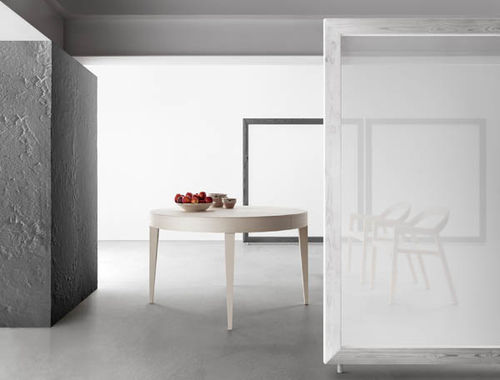 Tavolo contemporaneo - EDO TONDO - BAULINE - in legno / rotondo / allungabile
