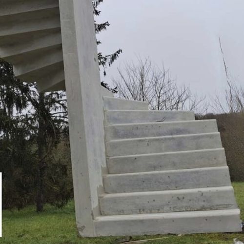 Scala prefabbricata - Groupe Saint Léonard - a U / con gradini in calcestruzzo / con struttura in calcestruzzo