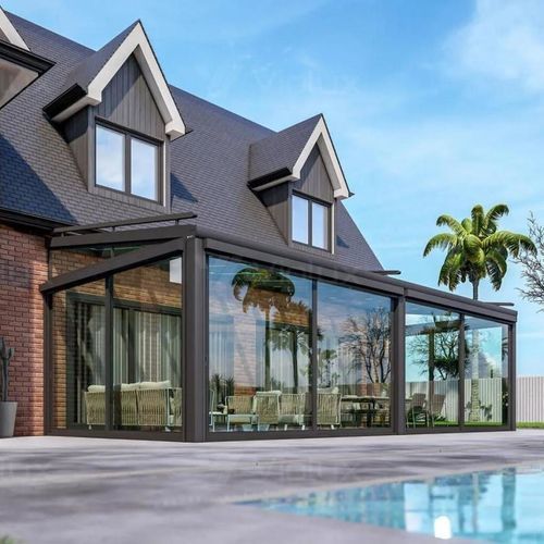 Pergola addossata - 9001 - Violux LTD - autoportante / in alluminio / in alluminio