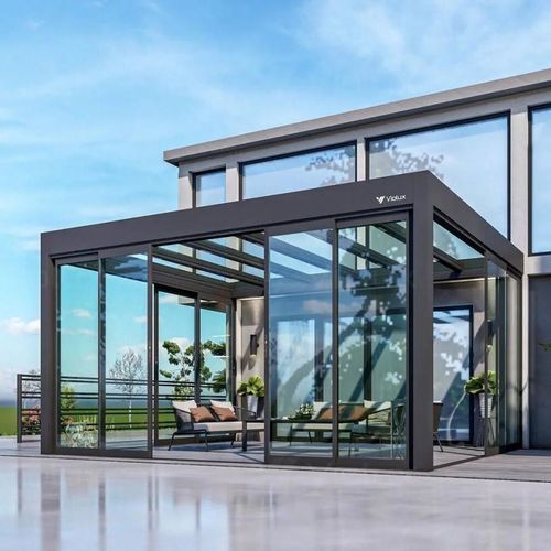 Pergola addossata - 8017 - Violux LTD - autoportante / in alluminio / in alluminio