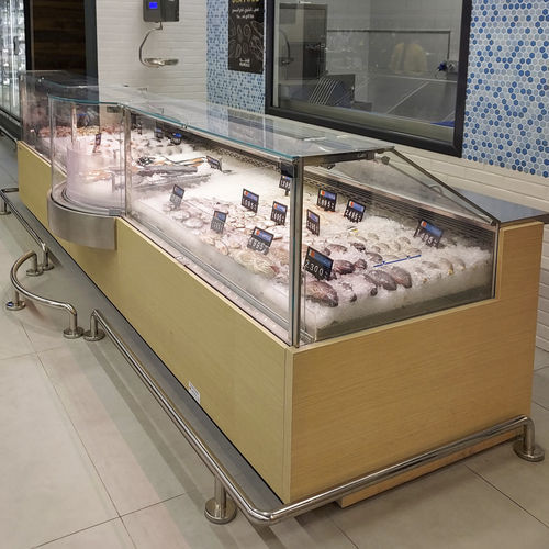 Vetrina refrigerata espositiva - BISTROT  - Eurocryor - per pescheria / in metallo / con sportello