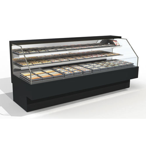 Vetrina refrigerata espositiva - COUNTRY  - Eurocryor - per pescheria / in metallo / nera
