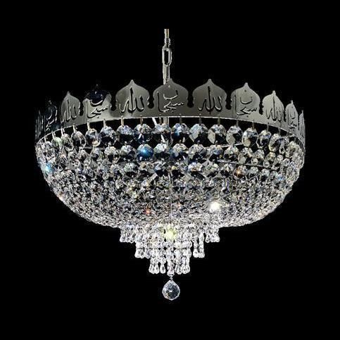Lampadario in stile Art Decó - 0190 series - CRISTALUX LIGHTING DESIGN - in cristallo / con 4 punti luce / da 5 lampadine
