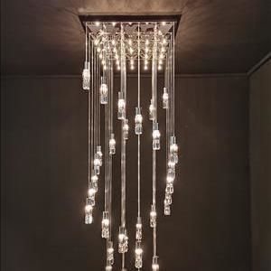 Lampadario moderno - 725/25+36 - CRISTALUX LIGHTING DESIGN - in acciaio inossidabile / in cristallo / contract