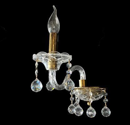 Applique contemporanea - 146/1D - CRISTALUX LIGHTING DESIGN - da interno / in cristallo / a candelabro