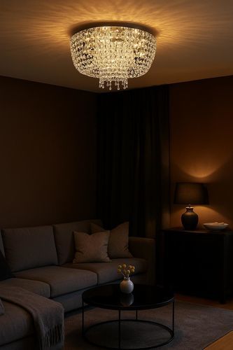 Plafoniera contemporanea - X1 - CRISTALUX LIGHTING DESIGN - rotonda / in cristallo / LED