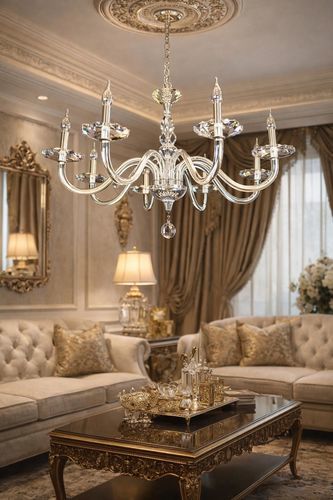 Lampadario design originale - 1055 series - CRISTALUX LIGHTING DESIGN - in cristallo / con 3 punti luce / con 4 punti luce