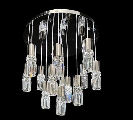 Lampadario contemporaneo - 1750 series - CRISTALUX LIGHTING DESIGN - in metallo / in cristallo / da 7 lampadine