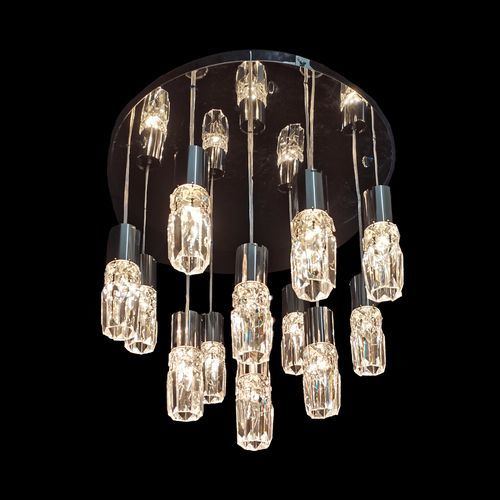 Lampadario moderno - 1750 SERIES - CRISTALUX LIGHTING DESIGN - in acciaio inossidabile / in cristallo / da 7 lampadine
