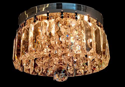 Plafoniera moderna - 2008 - CRISTALUX LIGHTING DESIGN - rotonda / in acciaio inossidabile / in cristallo