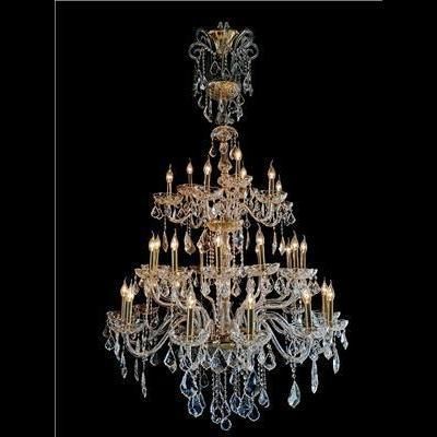 Lampadario classico - 165/24+9 - CRISTALUX LIGHTING DESIGN - in metallo / in cristallo / a candelabro