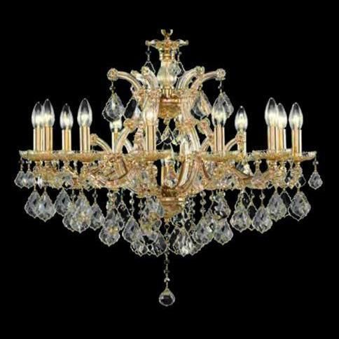 Lampadario classico - 12/12+1D - CRISTALUX LIGHTING DESIGN - in metallo / in cristallo / da 13 lampadine