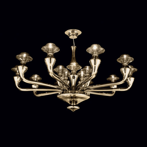 Lampadario moderno - SILVER NIGHT - BEBY ITALY SRL - in vetro di Murano / in metallo / in seta