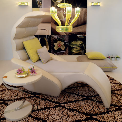 Chaise longue contemporanea - DIADEMA - BEBY ITALY SRL - in pelle / in metallo