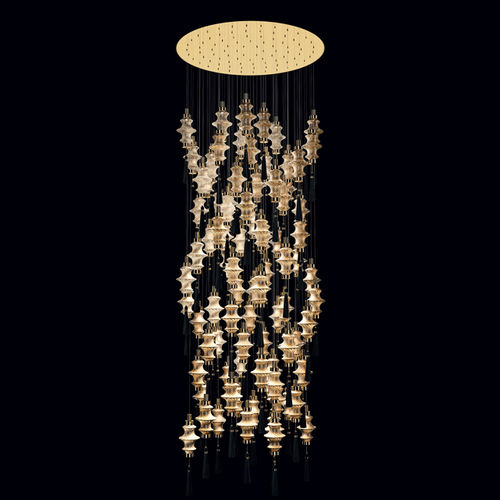 Lampadario contemporaneo - LOVE - BEBY ITALY SRL - in vetro di Murano / in metallo / a cascata