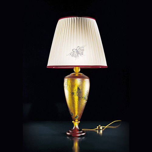 Lampada da tavolo - PANDORA - BEBY ITALY SRL - in cristallo / in vetro di Murano / in tessuto
