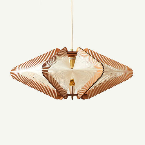 Lampada a sospensione - ASTRELI - LAFABLIGHT - in cotone / in rovere / in legno