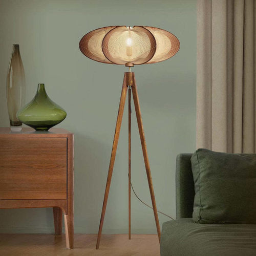 Lampada tripode - ETIOLA CROISÉ - LAFABLIGHT - da terra / in metallo / in legno