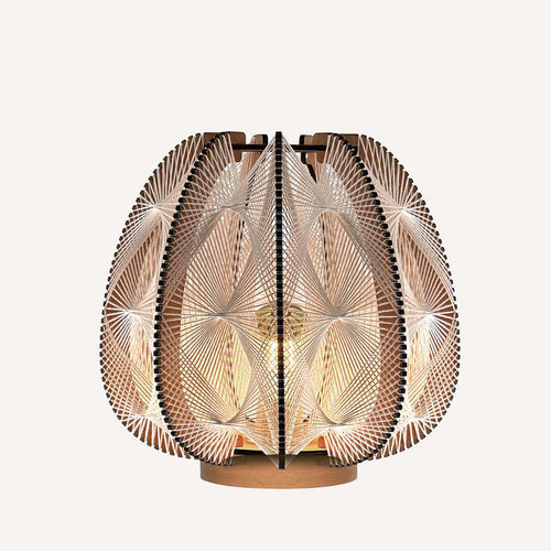 Lampada da tavolo - LAMPIU TRIPLE TWIST  - LAFABLIGHT - in rovere / in cotone / in legno