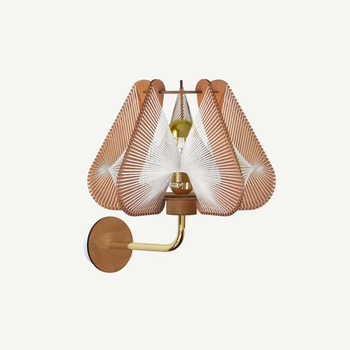 Applique contemporanea - NOTOCA - LAFABLIGHT - da interno / in cotone / in rovere
