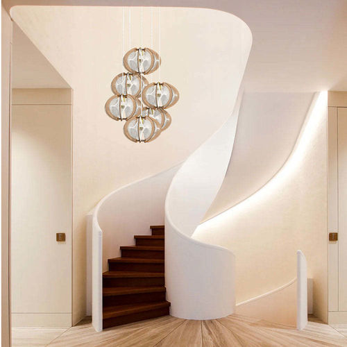 Lampadario design scandinavo - ECHINO TWIST - LAFABLIGHT - in rovere / in cotone / in legno