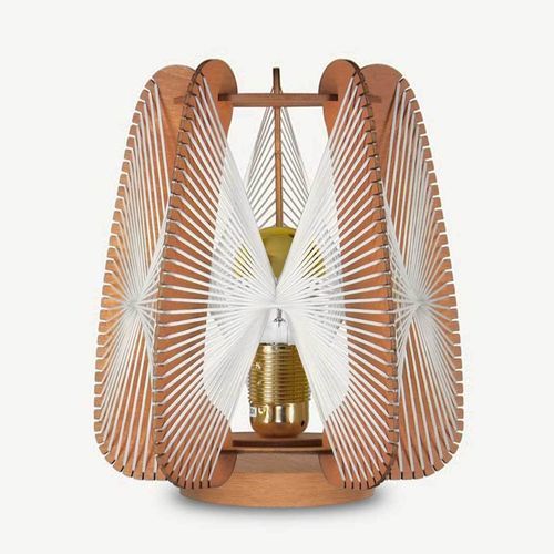 Lampada da tavolo - ARIOCA TWIST  - LAFABLIGHT - in rovere / in cotone / in legno