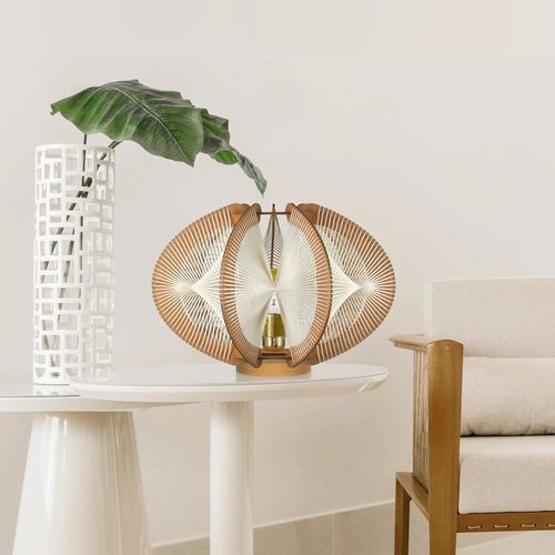 Lampada da tavolo - ECHINO TWIST - LAFABLIGHT - in cotone / in rovere / in legno