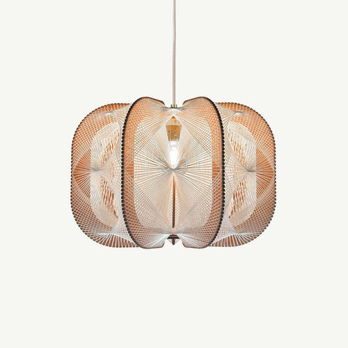 Lampada a sospensione - DRUMJEE 7 TRIPLE TWIST - LAFABLIGHT - in cotone / in rovere / in legno