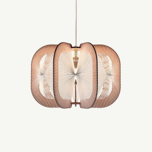 Lampada a sospensione - DRUMJEE 7 TWIST - LAFABLIGHT - in cotone / in rovere / in legno