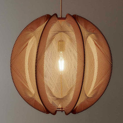 Lampada a sospensione - ASTROFI TWIST CROISÉ - LAFABLIGHT - in cotone / in rovere / in legno