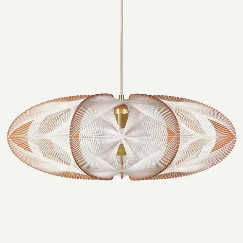 Lampada a sospensione - ETIOLA TRIPLE TWIST - LAFABLIGHT - in cotone / in rovere / in legno