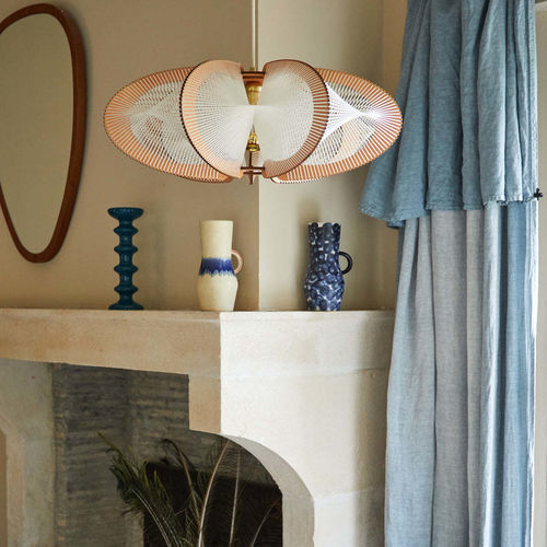 Lampada a sospensione - ETIOLA TWIST - LAFABLIGHT - in cotone / in rovere / in legno
