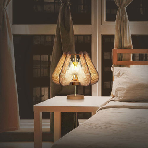 Lampada da terra - NOTOCA TWIST - LAFABLIGHT - da tavolo / in legno / in rovere