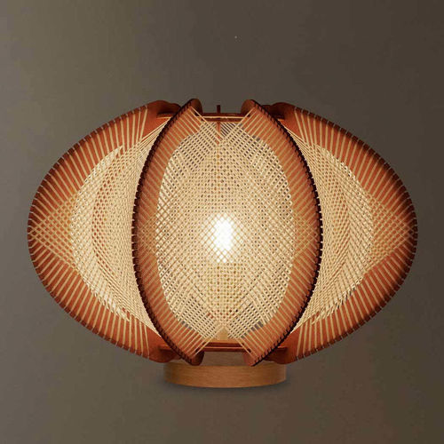 Lampada da tavolo - ECHINO CROISÉ - LAFABLIGHT - in rovere / in cotone / in legno