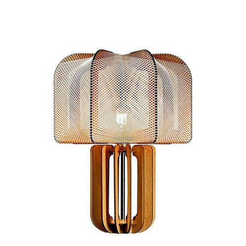 Lampada da tavolo - MULJEE MW CROISÉ - LAFABLIGHT - in rovere / in cotone / in legno