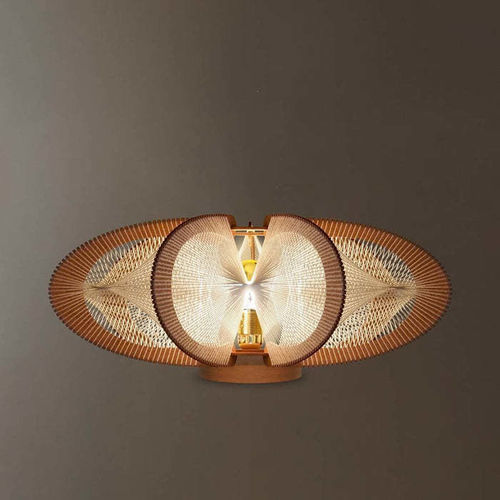 Lampada da tavolo - ETIOLA TWIST - LAFABLIGHT - in rovere / in cotone / in legno