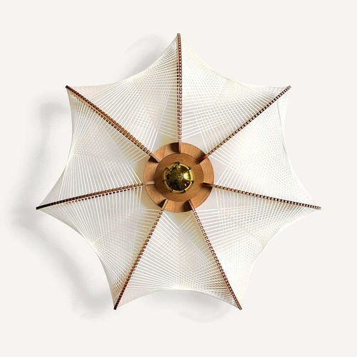 Plafoniera contemporanea - ETIOLA L - LAFABLIGHT - scultura / geometrica / in legno