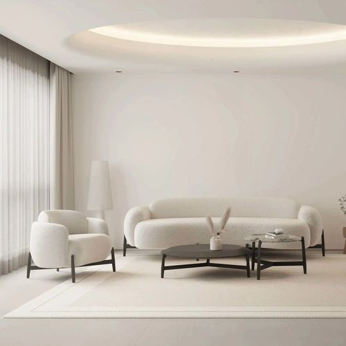 Divano contemporaneo - PEBBLE  - DASH CASA GROUP CO.LTD - per interni / in tessuto / in noce