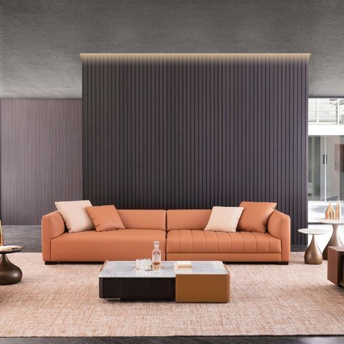 Tavolino basso moderno - VOLVER - DASH CASA GROUP CO.LTD - in pelle / in MDF / in marmo