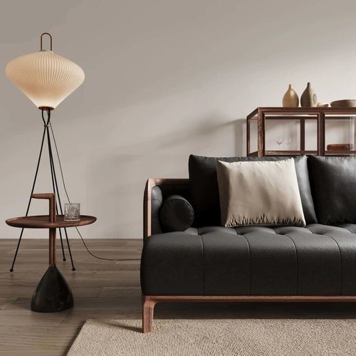Tavolo d'appoggio contemporaneo - RU DIAN - DASH CASA GROUP CO.LTD - in noce americano / in marmo / con supporto in noce americano
