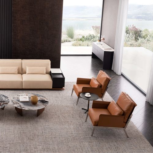 Credenza contemporanea - GAIA - DASH CASA GROUP CO.LTD - in ecopelle / impiallacciata in legno / con cassetti