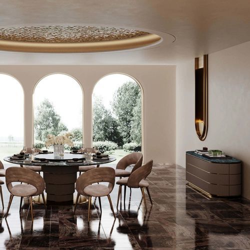 Credenza contemporanea - HESTIA&rsquo;S - DASH CASA GROUP CO.LTD - in bronzo / in marmo / con ante battenti