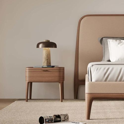 Comodino contemporaneo - CLEARNESS NIGHT STAND - DASH CASA GROUP CO.LTD - in legno massiccio / in noce americano / con supporto in legno massiccio
