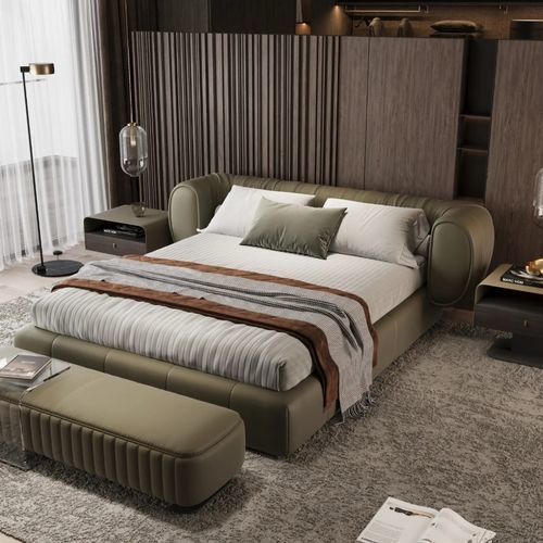 Letto matrimoniale - CACTUS  - DASH CASA GROUP CO.LTD - contemporaneo / imbottito / in pelle